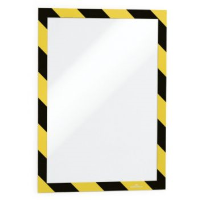 Adhesive safety sign holder yellow/black