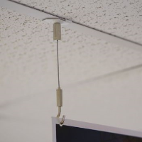 Grid ceiling hangers for POS