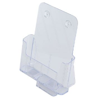 A4 leaflet holder with business card holder