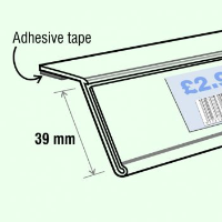 Data Strip angled with adhesive