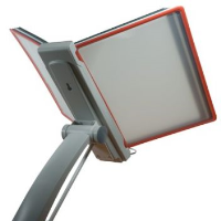 Clamp on adjustable desk display