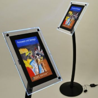 Illuminated menu display stand
