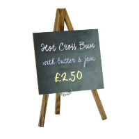 Mini chalkboard easel for tabletop or counter