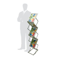 Zig Zag folding portable brochure stand