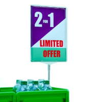 Showcard retail POS stands - clear frames