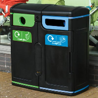 Manufacturers Of Gemini&#8482; Newspaper & Magazine / Mixed Glass Recycling Bin