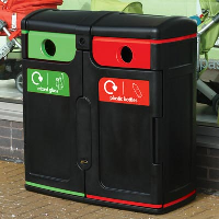 Market Leaders Of Gemini&#8482; Plastic Bottle / Mixed Glass Recycling Bin