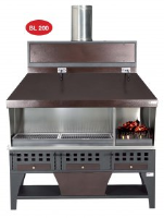 Peva BL200+ Charcoal chargrill with brazier and canopy