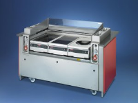 Scholl ACS+ Mobile cooking suite with Extraction system with decorative panels