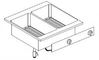 Giorik LFE6850D "Drop In" Twin tank electric fryer