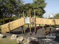 Council Run Park Fabricated Outdoor Play Equipment Installation