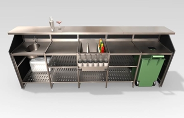 5-Bay Straight Portable Bar For Big Gatherings