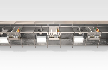 9-Bay Straight Portable Bar For Special Occasions