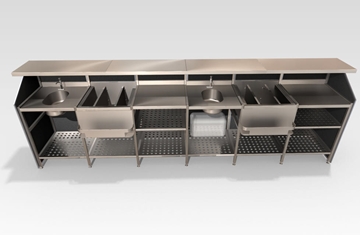 6-Bay Portable Bar For Carnivals