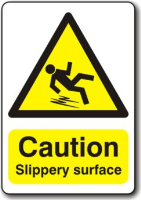 Caution Slippery Service
