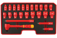 VDE Certified Insulated Socket Set &#189;inch drive 24pc