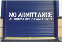 Large Format Stencil - No Admittance - Text size: 1,470 x 240mm