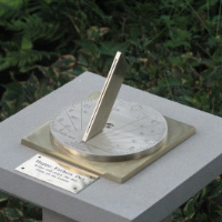 170mm Square Brass Line Of Light Sundial Plate