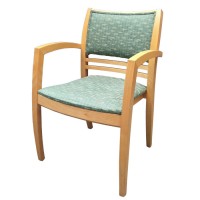 Arm Chair With Upholstered Seat And Back