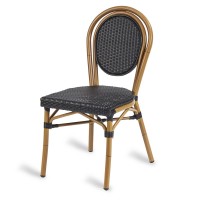 Barcelona Outdoor Bambo Weave / Aluminium Side Chair