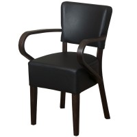 Belmont Black Faux Leather Arm Chair