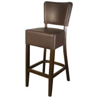 Belmont Brown Faux Leather Bar Stool