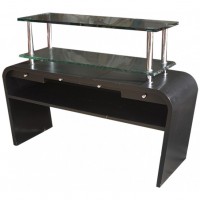 Black & Glass Unit With Drawers