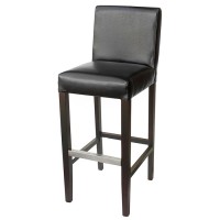 Black Covent Bar Stool With Back
