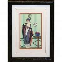 Black Gold Framed Woman Picture 1657