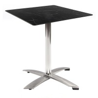 Black Marble Table With Alu Flip Top Base Outdoor 4269
