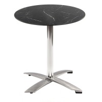 Black Marble Table With Alu Flip Top Base Outdoor