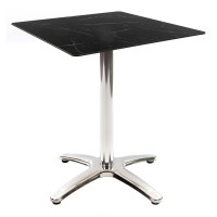Black Marble Table With Aluminium Base Outdoor 4268