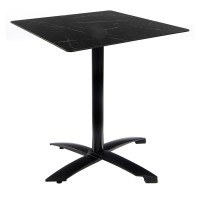 Black Marble Table With Black Alu Flip Top Base Outdoor 4270