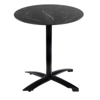 Black Marble Table With Black Alu Flip Top Base Outdoor