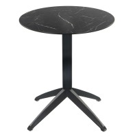 Black Marble Table With Braga Flip Top Base Outdoor
