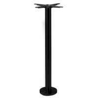 Black Steel Floorfix Table Base Poseur Height