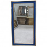 Blue And Gold Framed Mirror