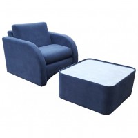 Blue Suede Effect Armchairs Chairs With Matching Glass Topped Coffee Table