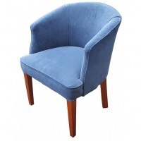 Blue Suede Effect Tub Chairs