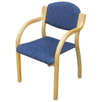 Blue Upholstery Stacking Arm Chairs