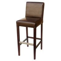 Brown Covent Bar Stool With Back