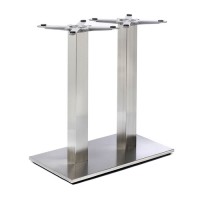 Fleet Lounge Height Rectangle Twin Table Base (Square Column)