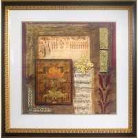 Guilded Black And Gold Frame Mixed Art 1578