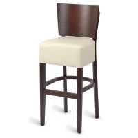 Hyde Luxe Solid Back Bar Stool Ivory