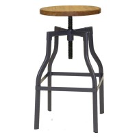 Industrial High Stool With Adjustable Height