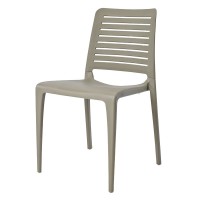 Lisbon Stackable Outdoor Sidechair Taupe