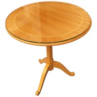 Luxury Glass Topped Round Drinks Table