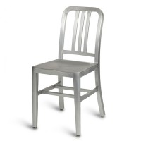 Navy Side Chair Anodized Aluminium