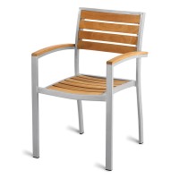 Outdoor Aluminium & Teak Arm Chair