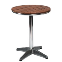 Outdoor Table Aluminium Base & Teak Solid Wood Top